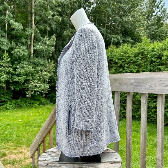 Esprit ⎮ White and blue coatigan - Picture 2 of 9